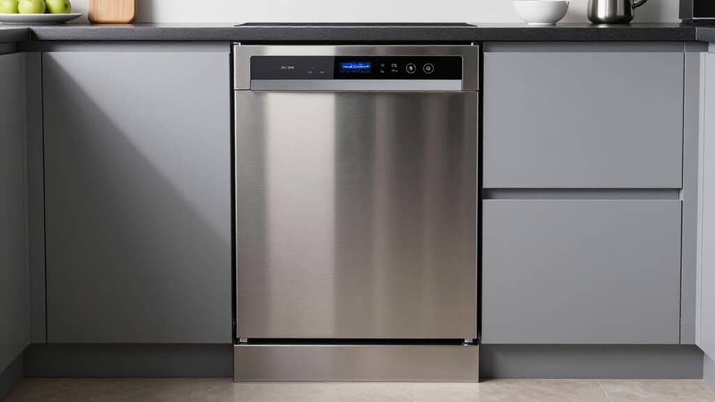 Expert Dishwasher Repair in Dixon, CA. A professional technician diagnosing a modern dishwasher in a kitchen, ensuring efficient and reliable service for homeowners in Dixon.