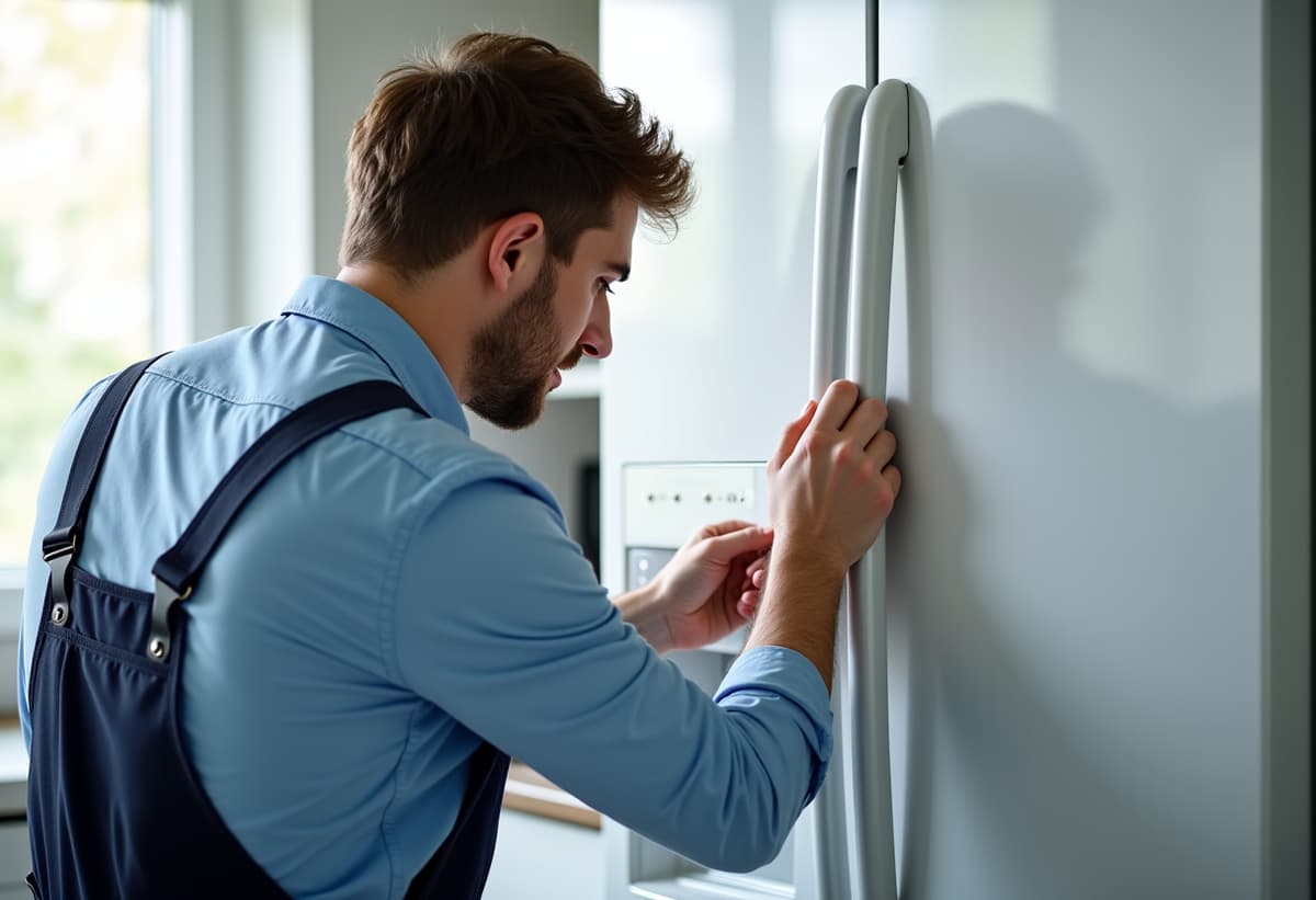 Expert technician repairing a Kenmore refrigerator in Citrus Heights