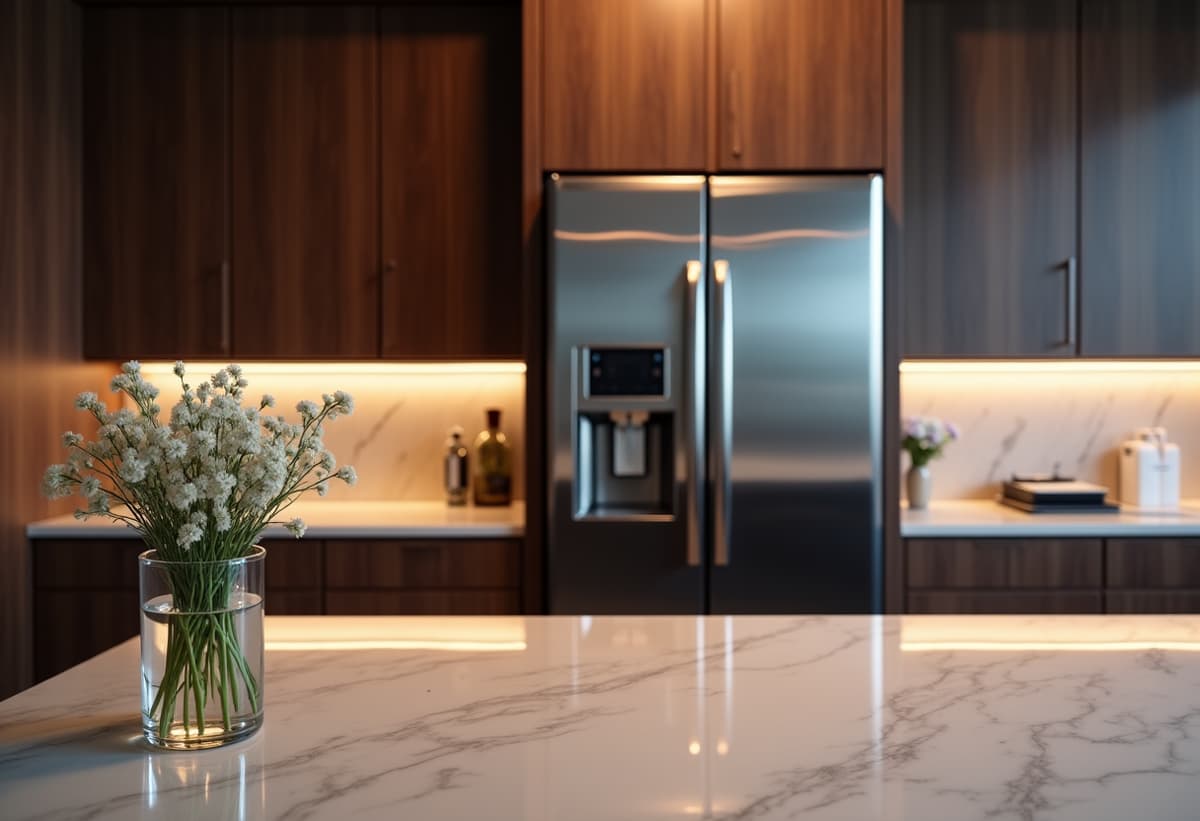 Clean modern kitchen with high-end appliances, representing luxury appliance repair in Sacramento
