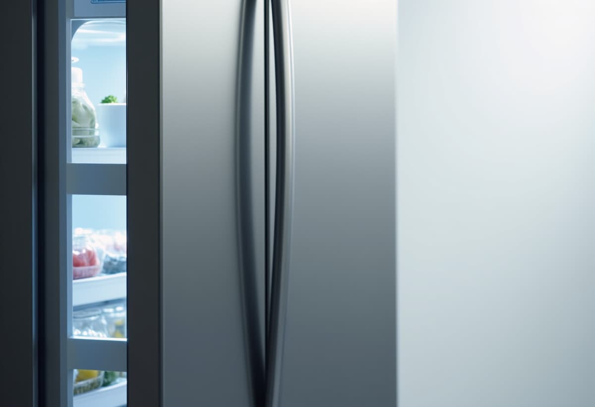 technician working on a high-end refrigerator