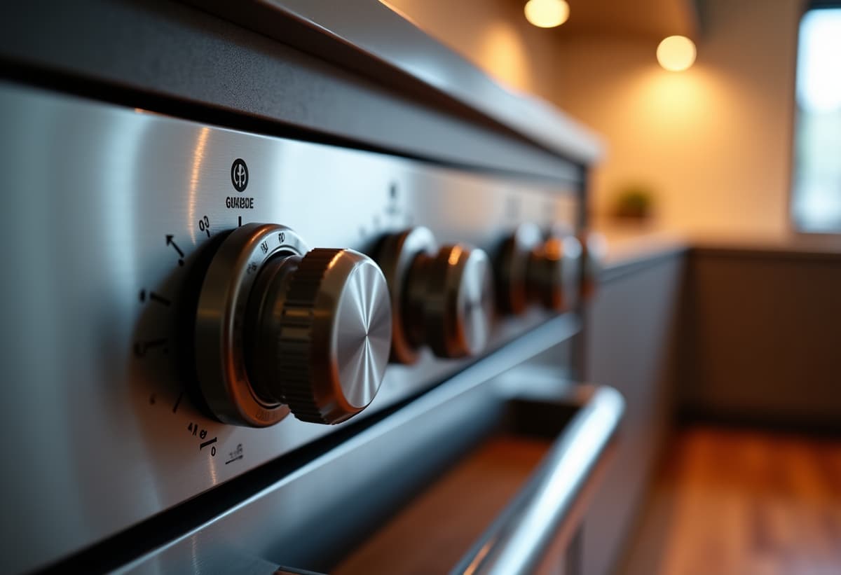 technician inspecting oven controls