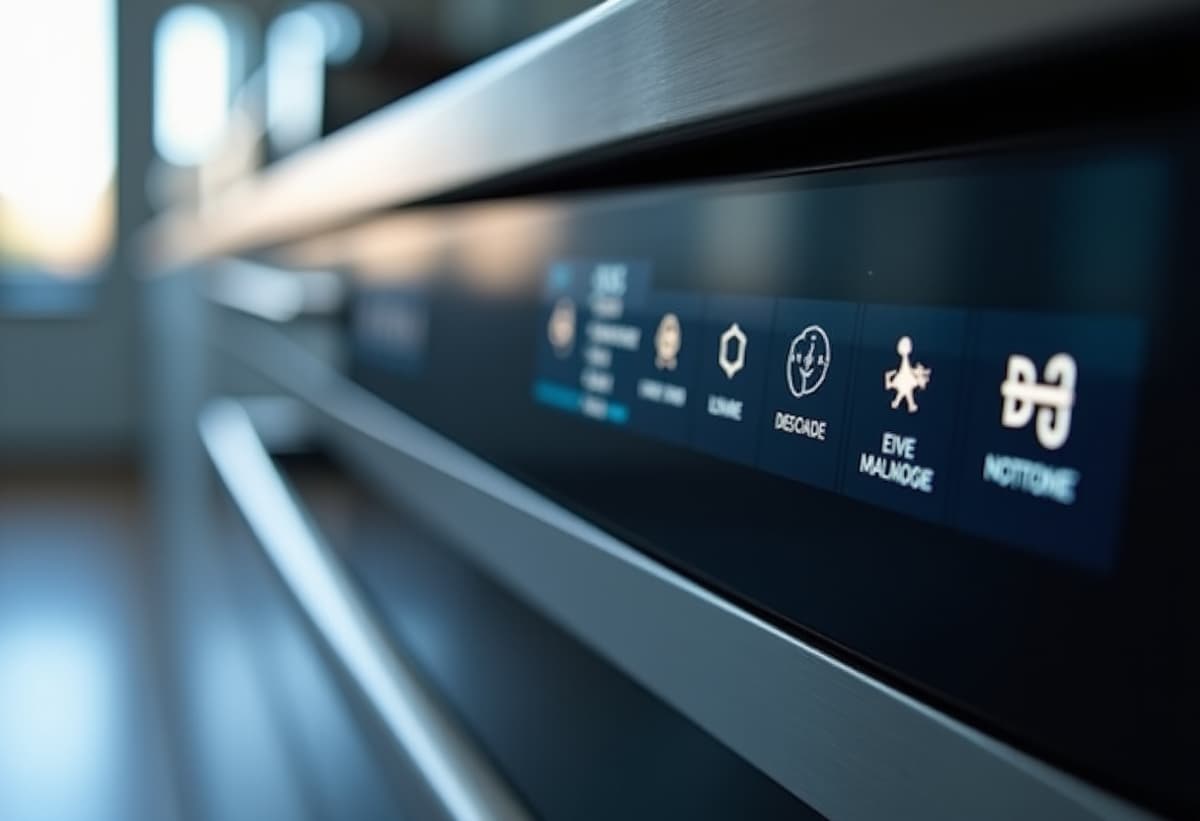 luxury dishwasher repair expert inspecting controls