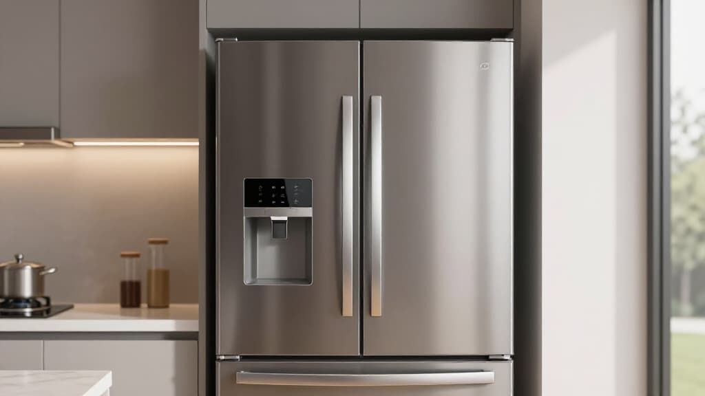 Expert refrigerator repair technician diagnosing a faulty fridge in Dixon, CA. A skilled professional examines the internal components of a modern refrigerator, preparing for a precise repair to restore optimal function.