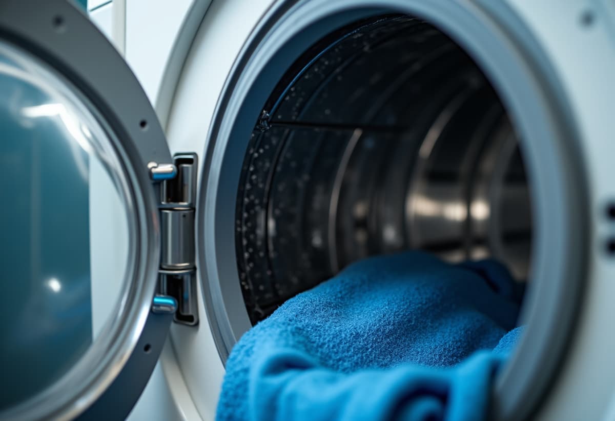 washer repair technician at work