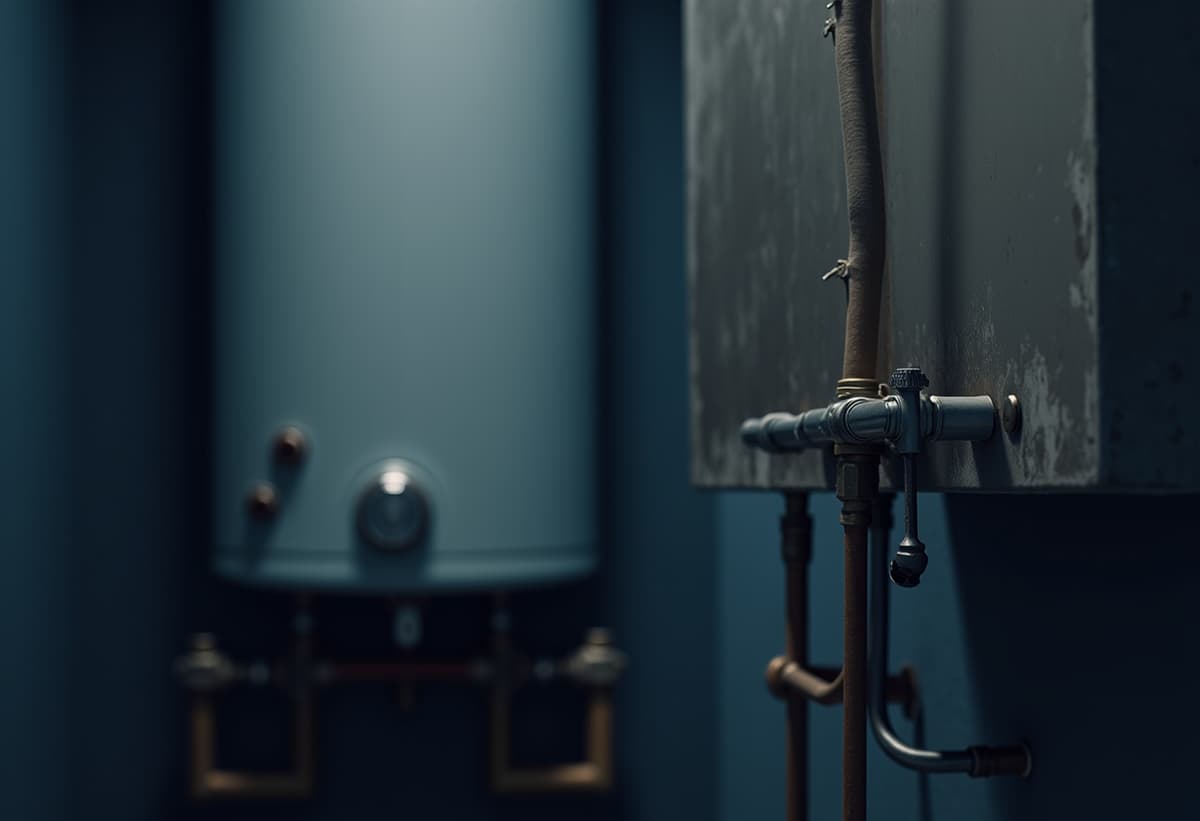 technician working on water heater