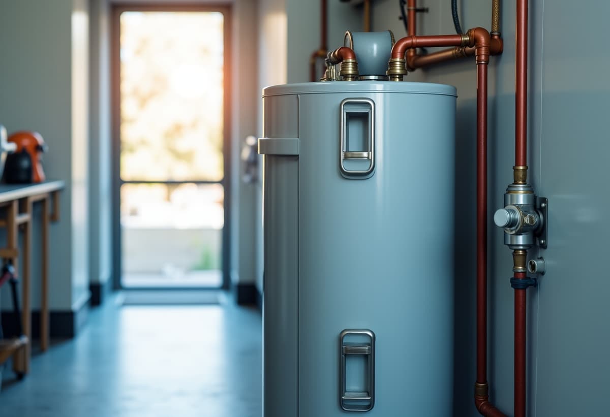 water heater technician installing a new water heater in Citrus Heights