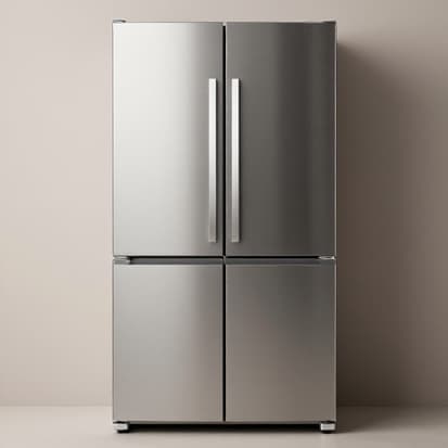 Sleek Miele appliance, possibly a dishwasher or refrigerator, indicating high-precision engineering.