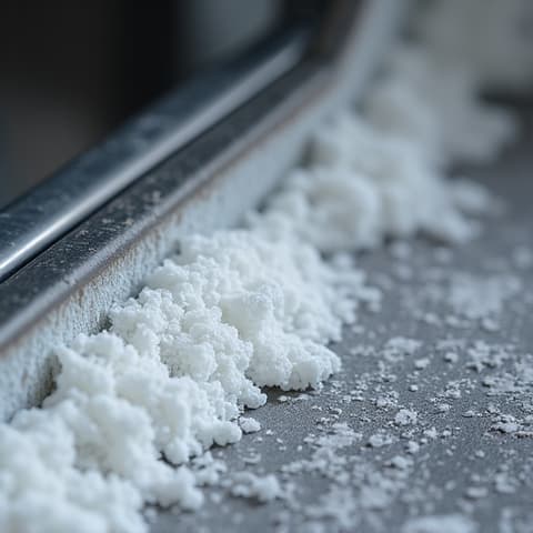 Technician inspecting interior of a Bosch dishwasher for hard water residue in Sacramento. Specialized Bosch dishwasher repair for hard water issues in Sacramento, focusing on descaling and improving wash performance.