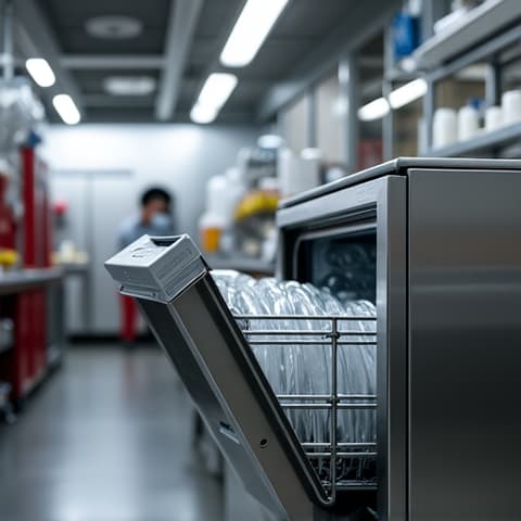 Commercial dishwasher repair at a Citrus Heights restaurant, technician ensuring quick turnaround to minimize business disruption.