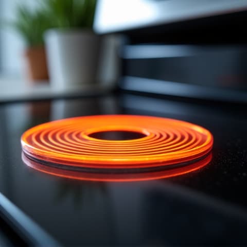 Cooktop repair in a Granite Bay, Sacramento home. Technician repairing a modern cooktop, ensuring all burners are working correctly and safely.
