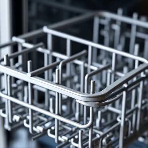 Repair technician working on a dishwasher control panel in a Sacramento kitchen. Specializing in dishwasher control panel repair in Sacramento, restoring electronic functionality for various high-end appliance brands.