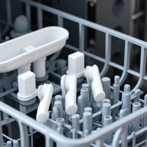 Internal view of a dishwasher during a parts replacement in Citrus Heights, showcasing the high-quality components used for reliable service.