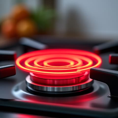 Electric stove heating element replacement in Carmichael. Technician replacing a worn-out heating element in an electric stove, restoring consistent cooking temperatures.