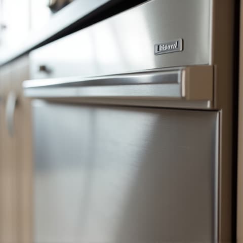 High-End Dishwasher Repair Sacramento. A close-up shot of a high-end dishwasher