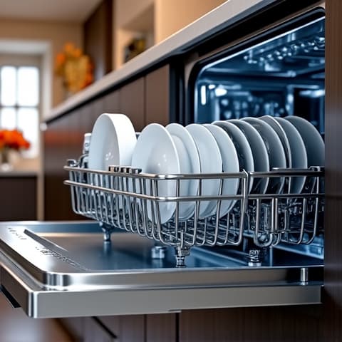 Jenn-Air Dishwasher Heater Repair in Foothill Farms, Rancho Cordova. Technician working on the heating element of a Jenn-Air dishwasher.