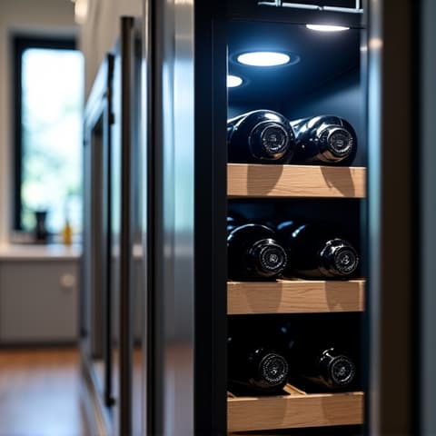 Emergency Wine Cooler Service in Natomas. Technician repairing a Sub-Zero wine cooler, preserving valuable wine collection.