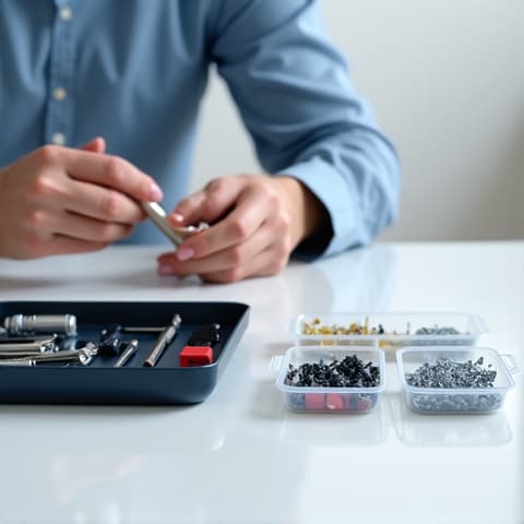 Clean Appliance Repair Workstation in Orangevale. A well-organized workstation with tools and new OEM parts, emphasizing the precision and cleanliness of our 