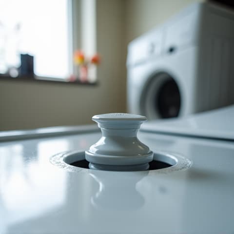 Roseville washer repair technician inspecting an agitator for wear and tear. Detailed inspection of a washing machine