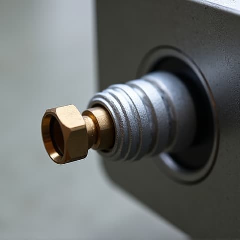 Stove oven thermocouple repair in Rancho Cordova. Technician replacing a faulty thermocouple in a gas oven, vital for temperature control and flame detection.