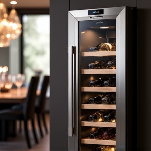 Thermador Wine Cooler Service in a luxury dining room in Sacramento. Meticulous maintenance of a high-end wine preservation system, reflecting our white-glove approach.