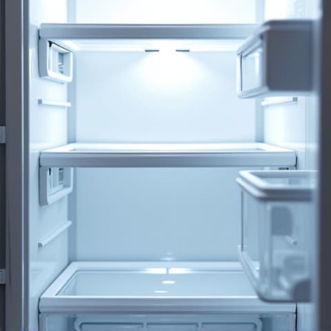 Viking Refrigerator Compressor Repair Roseville. Technician performing a compressor repair on a high-end Viking refrigerator in Roseville.