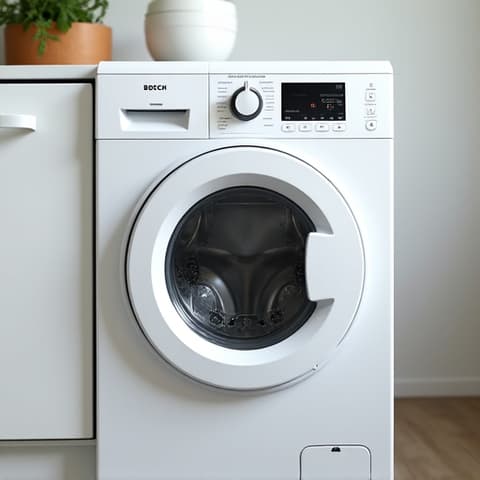 Washer Dryer Combo Repair Sacramento Area. A technician actively repairing a stacked washer-dryer combo unit, showcasing expertise in compact laundry solutions, ideal for various homes in the Sacramento region.