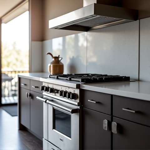 Wolf range oven repair by a skilled technician in a modern Sacramento kitchen near I-80. White-glove service for luxury cooking appliances.