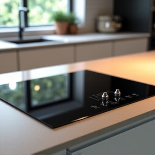 Appliance repair technician working on a high-end oven or cooktop
