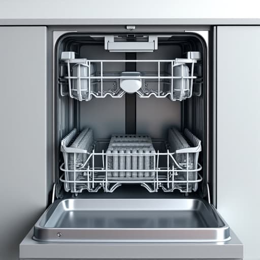 Bosch dishwasher interior showing clean dishes after repair in Elk Grove