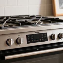 Technician providing immediate repair quote for Kenmore gas oven in Dixon, CA. A professional appliance repair technician is discussing repair options with a homeowner in Dixon, next to a Kenmore gas oven, emphasizing fast service and a clear quote.