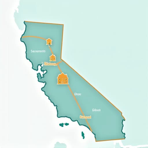 Map showing Sacramento service area for appliance repair