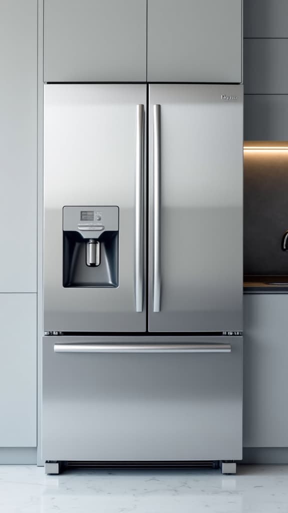 Clean luxury kitchen appliance with fresh fruit