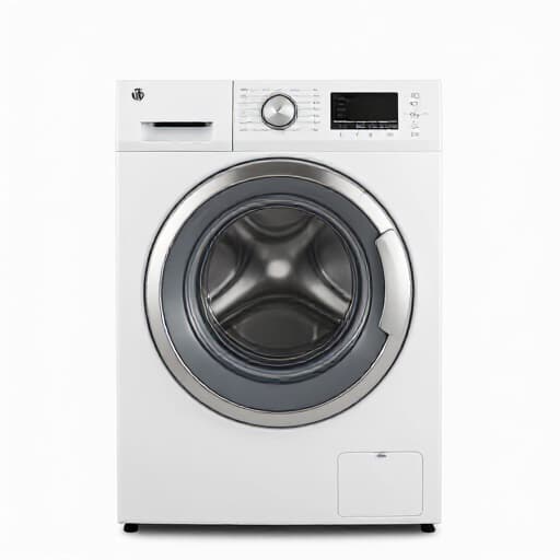 Professional washer repair technician examining a washing machine in Dixon, California. A specialist conducting diagnostics on a broken washer in a home, representing expert appliance service.