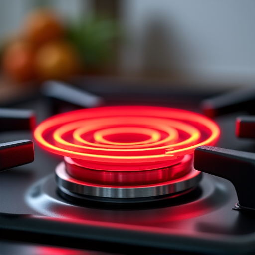 Electric stove heating element replacement in Carmichael. Technician replacing a worn-out heating element in an electric stove, restoring consistent cooking temperatures.