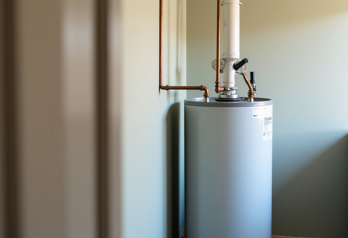 Expert technician performing tankless water heater maintenance in Rancho Cordova