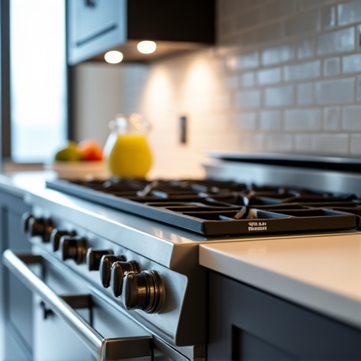 Dual fuel range maintenance in Fair Oaks. An appliance technician performing thorough maintenance on a high-end dual fuel range.