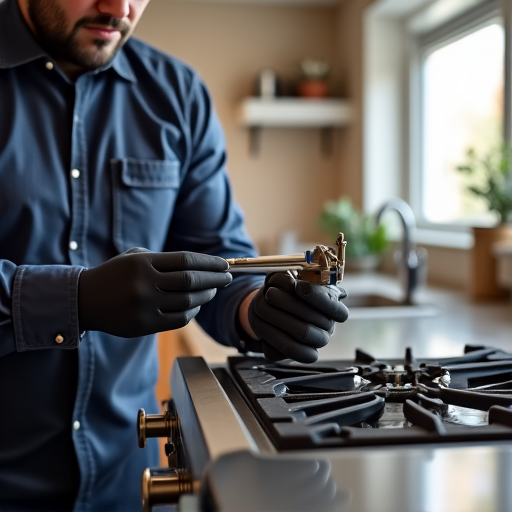 Gas oven igniter fix in a Fair Oaks kitchen. Professional technician replacing an igniter in a gas oven for reliable operation.
