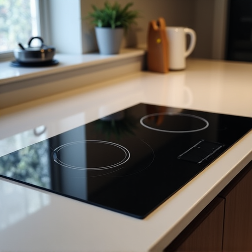 Gas cooktop repair specialist. A professional technician performing expert gas cooktop repair on a high-end kitchen appliance in a Sacramento home