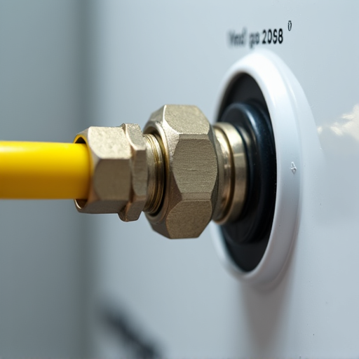 Maytag Gas Line Check Elk Grove 95757. A safety inspection on a Maytag gas dryer's connection, crucial for preventing leaks and ensuring efficient, safe operation in a residential setting near Bond Rd.