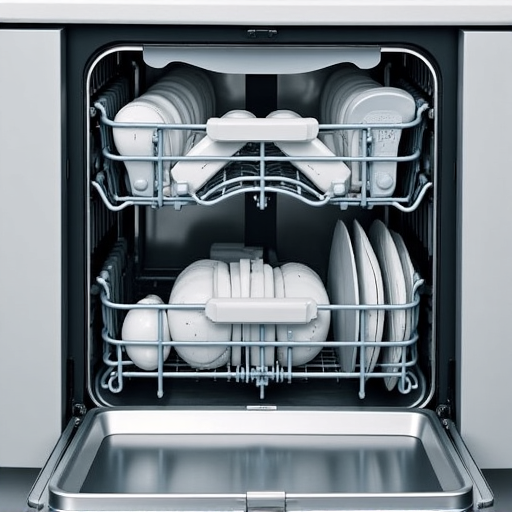 Expert Miele dishwasher repair in Citrus Heights, technician meticulously working on a high-end appliance, restoring its premium performance.