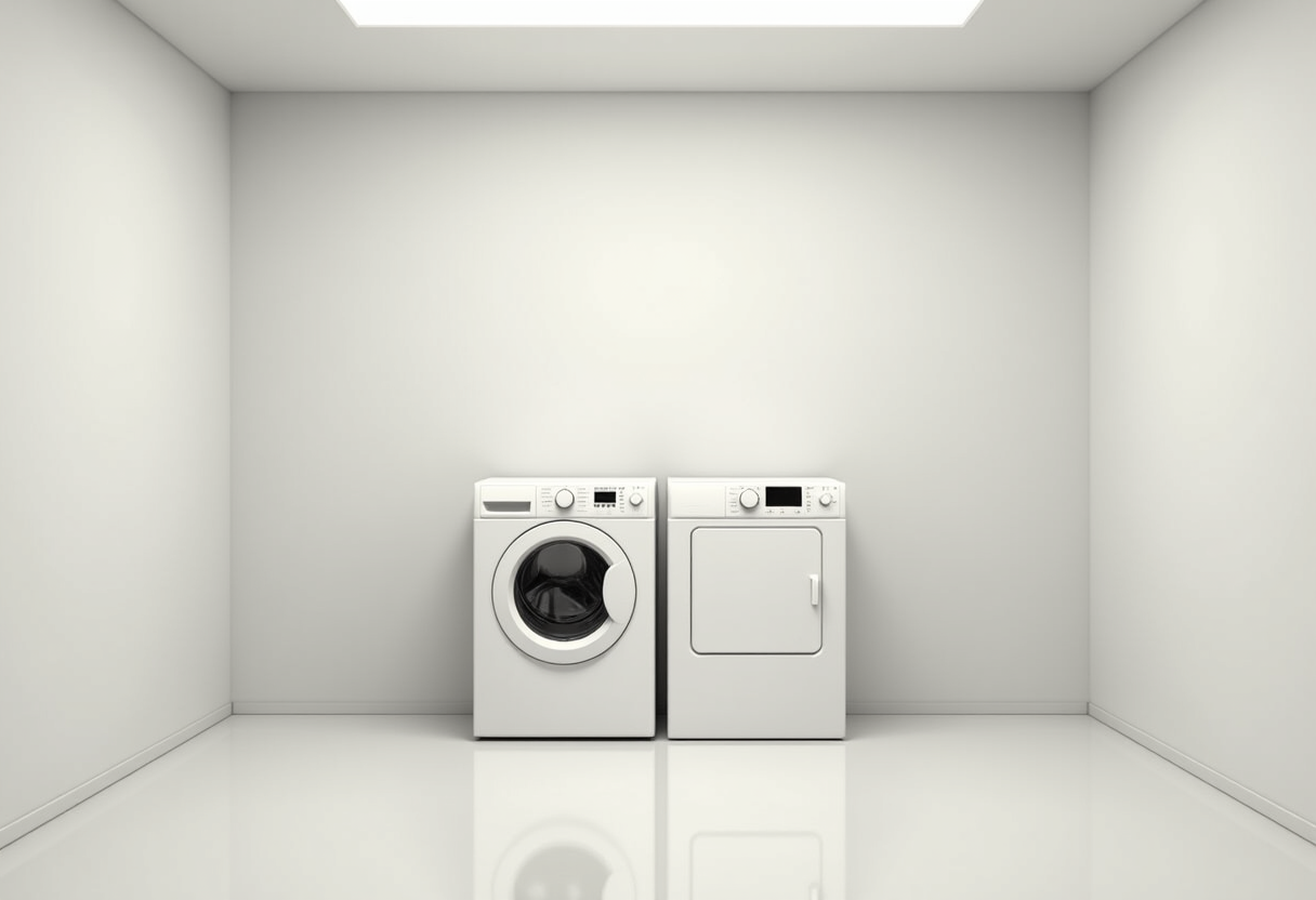 Modern laundry room with efficient washing machine and dryer setup in Fair Oaks