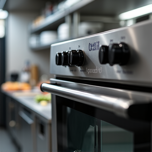 Commercial oven repair in Natomas Truxel Rd business. Repairing a large commercial oven in a restaurant kitchen, highlighting expertise in heavy-duty appliance service.