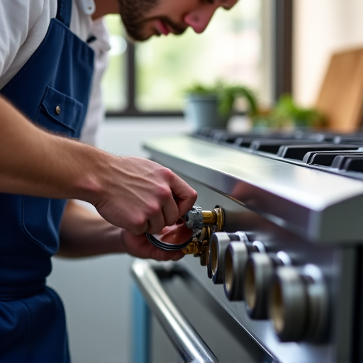Electric oven troubleshooting in Natomas Gardenland. Diagnosing an electric oven issue with specialized tools, ensuring the appliance is safely repaired.