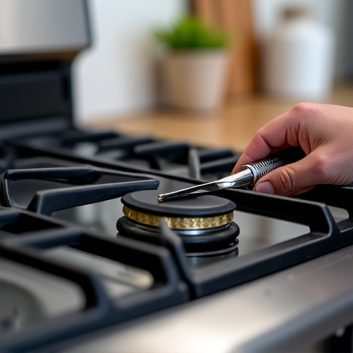 Range burner repair in Natomas Northgate. Skilled repair of a gas range burner, ensuring proper ignition and flame distribution for safe cooking.
