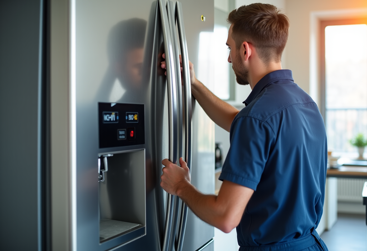Orangevale refrigerator repair technician performing diagnostic
