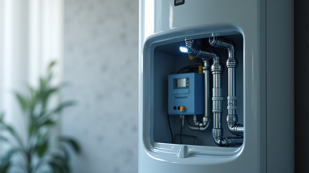 water heater being flushed by technician