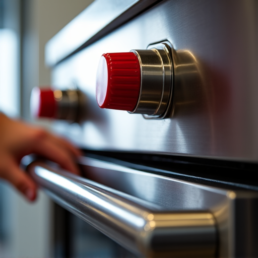 Appliance repair technician working diligently on a Wolf oven in a Carmichael kitchen. Ensuring precision and care.