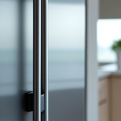 A technician replacing the door seal on a Thermador built-in freezer, showcasing precision and care in luxury appliance repair. Fixing a freezer seal problem. A technician working on a freezer
