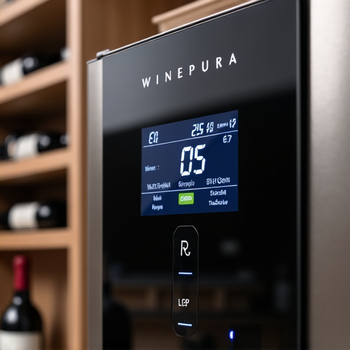 A technician calibrating the temperature control on a luxury wine cooler, ensuring optimal conditions for wine storage. Precision repair for wine storage. A technician adjusting settings on a wine cooler