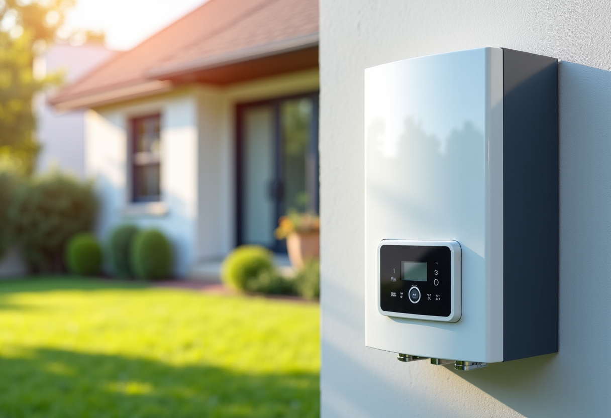 A technician servicing a residential tankless water heater in Elk Grove, CA